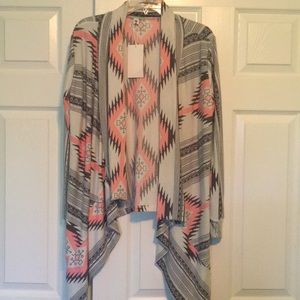 Aztec print cardigan NWT!!!
